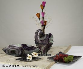 Elvira Glitter Art Glassware Diyas Home Platters Elvira Glitter Art Glassware Diyas Home Platters